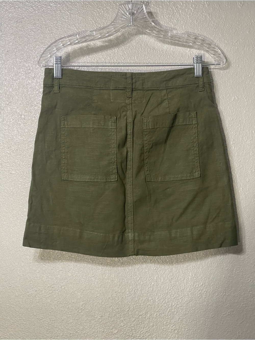 FRANK & EILEEN- JAMESON SKIRT Hunter Green, Italian Performance Linen - Size 2 - Picture 4 of 6